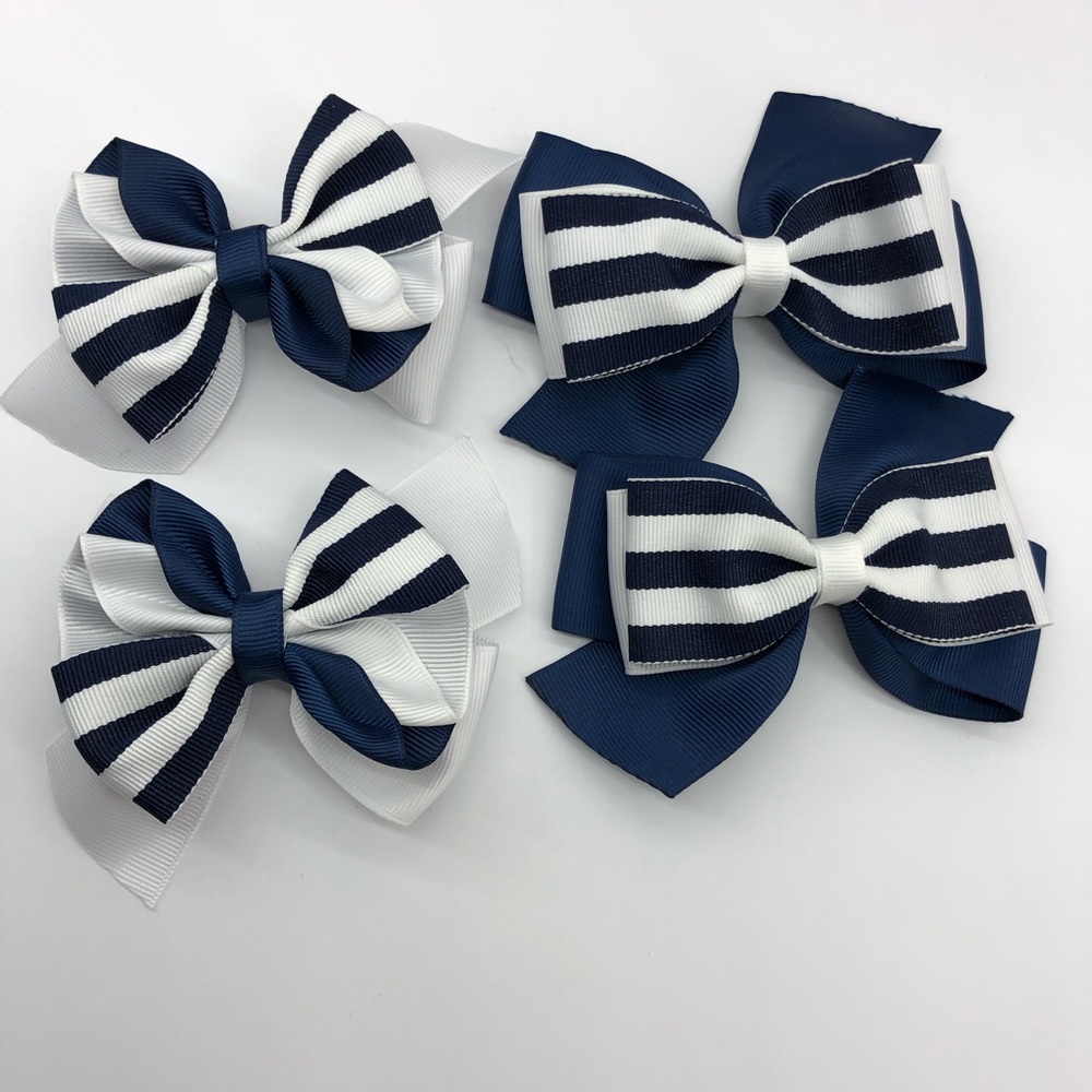 Bows for hair (set of four) alligator clips new